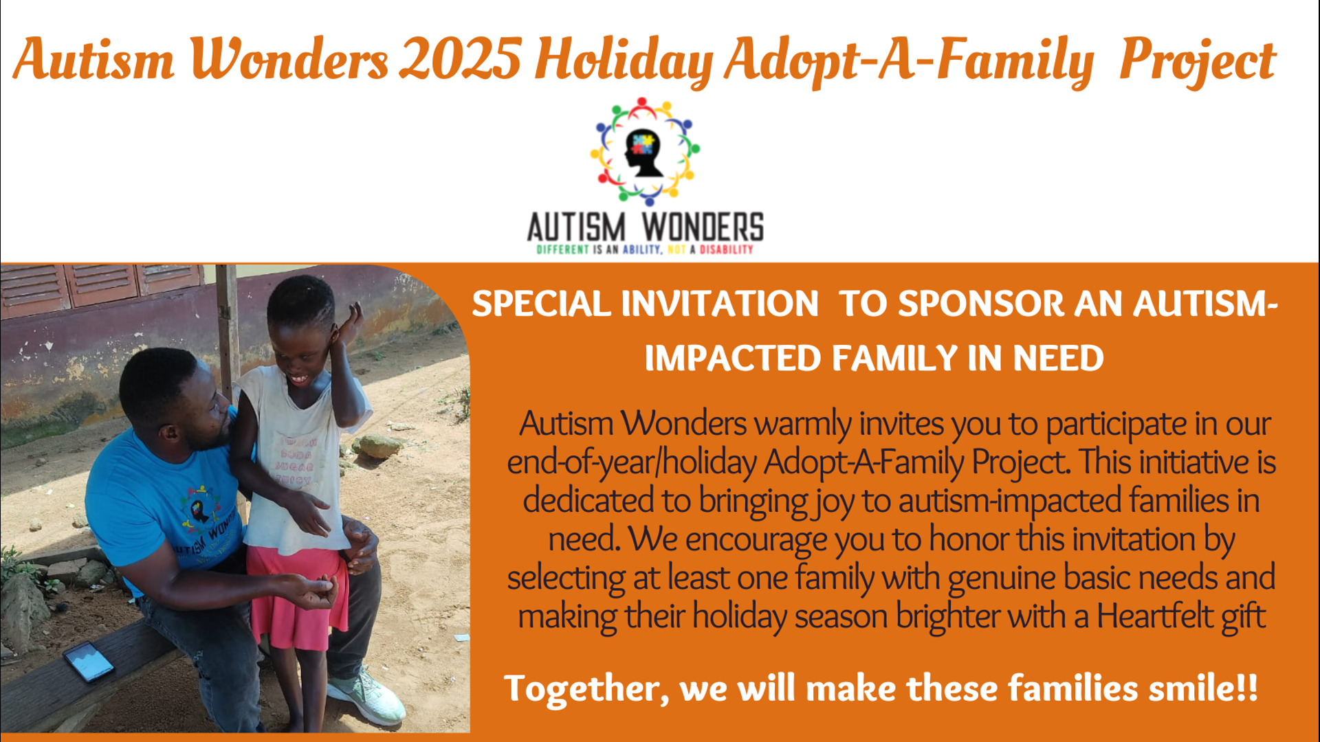 Bring joy to a family this December!